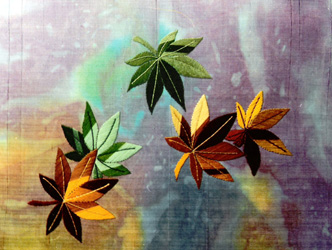 "Листья", вышивка Хилари Батлер