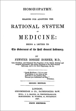 Обложка книги д-ра Горнера о выборе гомеопатии