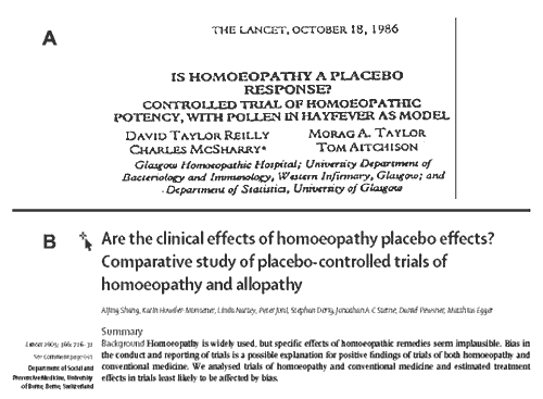 Гомеопатия и плацебо в "Ланцете"